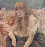 Berthe Morisot Detail of two girls oil painting reproduction